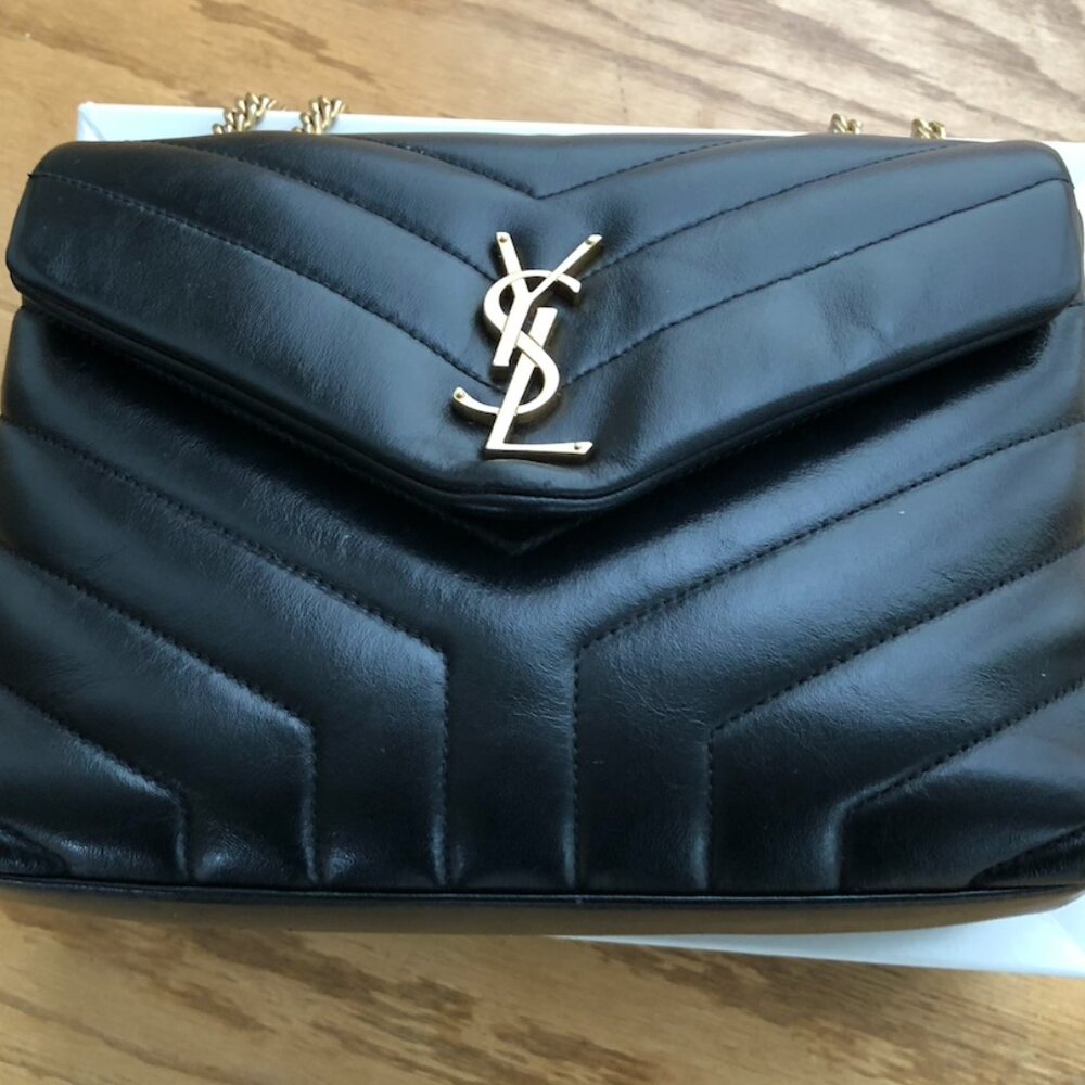 Saint Laurent Small Loulou Gold Chain Leather Bag